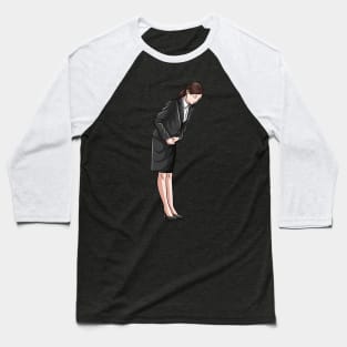 Woman Bowing - Bow Baseball T-Shirt